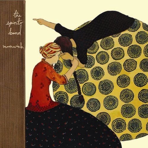 "CD cover art featuring a man lifting a woman, with patterned clothing and background."