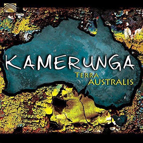 "Kamerunga - Terra Australis" CD cover featuring a map of Australia in blue and yellow.