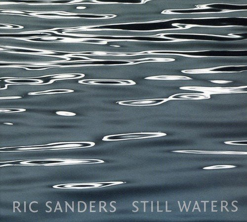 "CD cover with rippling water and text 'Ric Sanders Still Waters' and Amazon logo."