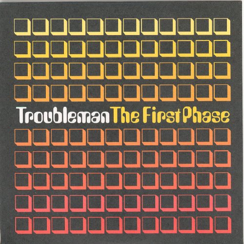 Dark grey album cover with gradient yellow to red squares and white and yellow text.