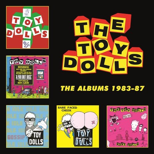 "Box set of Toy Dolls albums with multiple vinyl records and booklet."