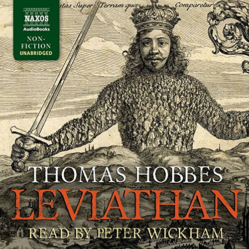 Audiobook cover featuring a king in armor holding a sword, with title "Leviathan" in red.