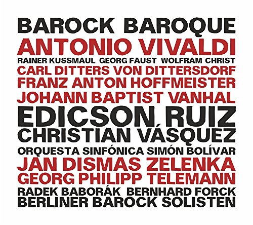 "CD cover with composers' names in black and red text on a white background."