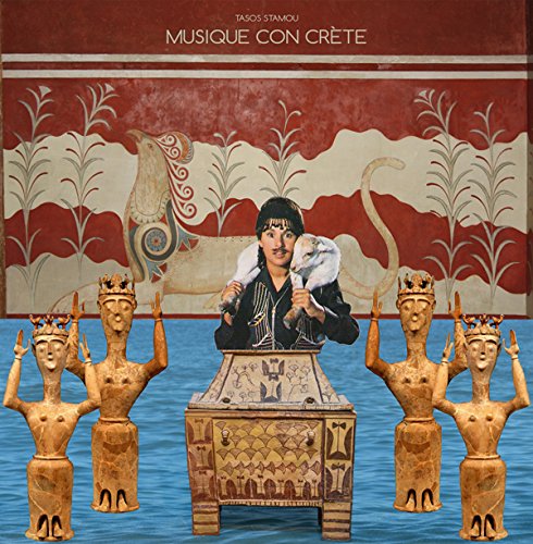 Vinyl album cover featuring a man with a microphone surrounded by ancient statues.