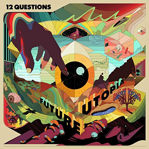 The image shows a vinyl record cover with a surreal, abstract illustration and text "12 Questions".