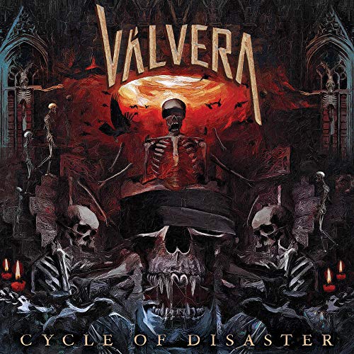 "Album cover art featuring skeletons and skulls in a dark, gothic scene."