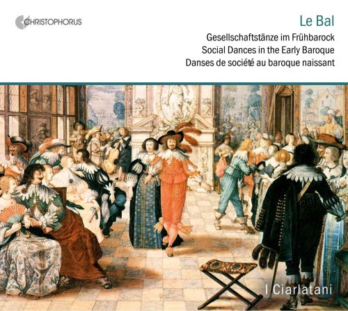 "CD cover featuring a Renaissance-era ballroom scene with dancing figures in period attire."