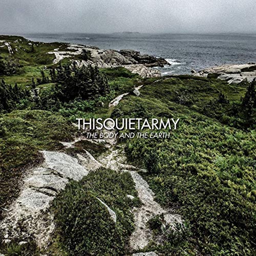 Vinyl album cover featuring a rocky, mossy coastline with the title "The Body and the Earth".