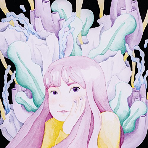 The image depicts a girl with pink hair surrounded by smoke. For accessibility purposes, a suitable alt text could be: "Illustration of a girl with pink hair surrounded by purple smoke."