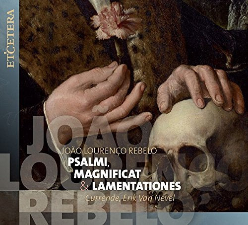 "CD cover with a painting of hands holding a skull and flower."