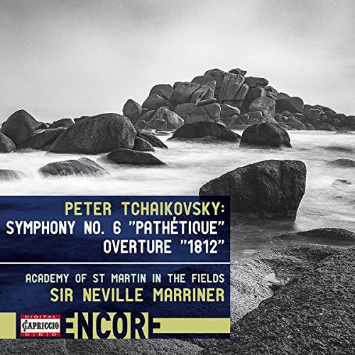 A CD cover featuring a black-and-white rocky shoreline scene with text overlay.
