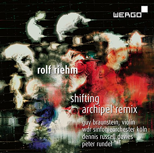 "CD cover with abstract, multicolored design and white text on a black background."