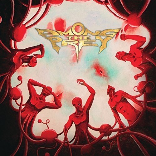 "Album cover art featuring red, twisted figures surrounded by dark tentacles, with gold text."
