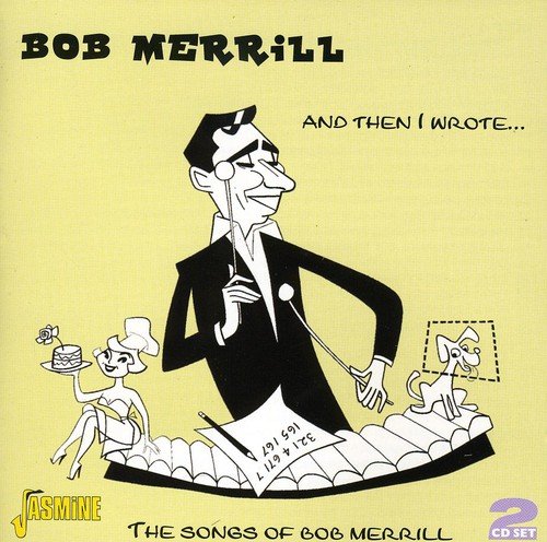 "CD cover art featuring cartoon man in suit holding sheet music, with two assistants."