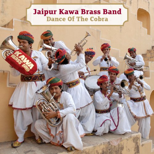 "CD cover featuring a group of men playing brass instruments in traditional attire."