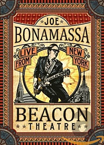"Image of a DVD cover featuring Joe Bonamassa playing guitar, ornate vintage-style design."