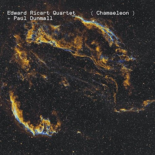 "Album cover with a space scene and white text."