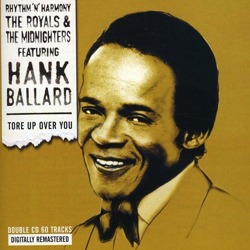 "CD cover featuring sepia-toned portrait of Hank Ballard against a brown background."