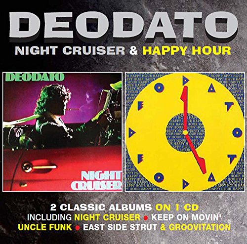 "CD cover with Deodato's name and album artwork, featuring a man and clock face."