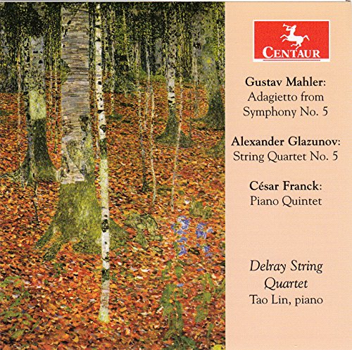 CD cover with forest scene, red logo, and black text listing musical compositions and performers.