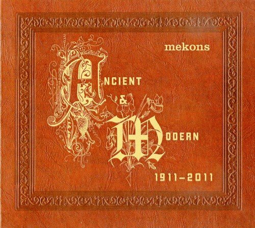 Brown leather-bound album cover with gold text and ornate design.
