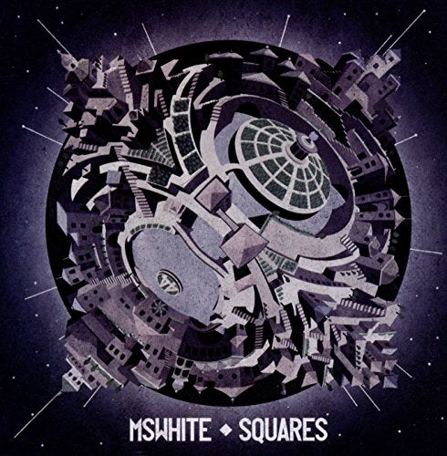 Album cover with a 3D cityscape in a spherical shape, against a starry background.
