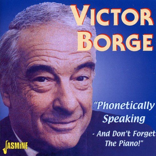 CD cover featuring Victor Borge with text "Phonetically Speaking" and "Jasmine" logo.