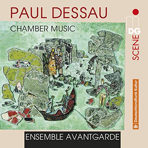 CD cover with abstract green artwork, red and black text, and beige background.