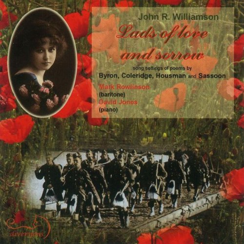 CD cover with red poppies, a woman's portrait, and soldiers marching.