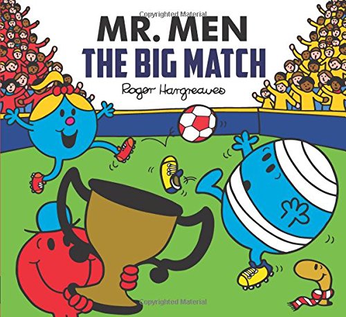"Children's book cover featuring cartoon characters playing soccer on a green field."