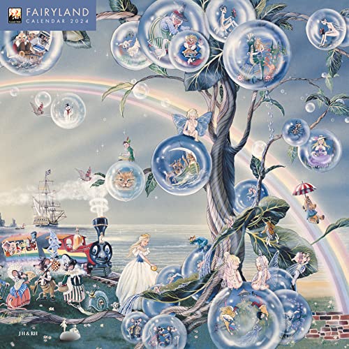 Fairyland by Jean & Ron Henry Wall Calendar 2024 (Art Calendar): Original Flame Tree Publishing-Kalender [Kalender]