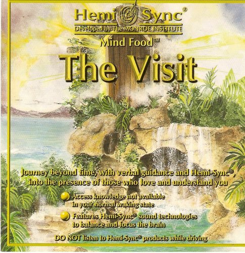 "Hemi-sync CD cover featuring a serene waterfall scene with text overlay."
