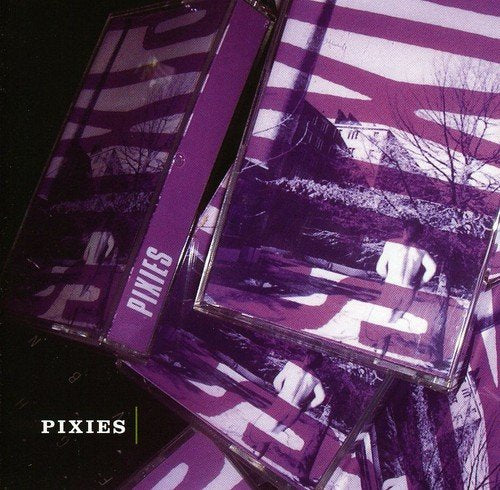 "Stack of CDs with purple-toned cover art featuring a person in a garden."