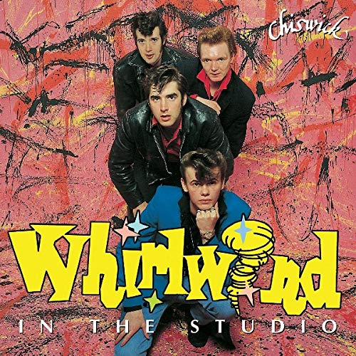 Album cover with four men and yellow text on a red background.