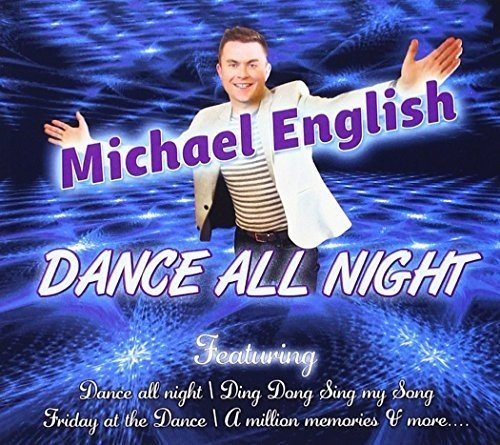 "CD cover featuring a man with outstretched arms against a blue, sparkly background."