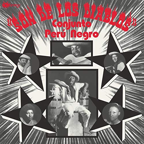 "Album cover with black and white photos, red text, and starburst design."