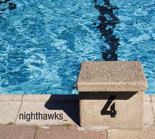 The image shows a concrete block with the number 4 beside a swimming pool.