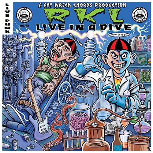 CD cover art: Cartoonish monsters with lab equipment and musical instruments.