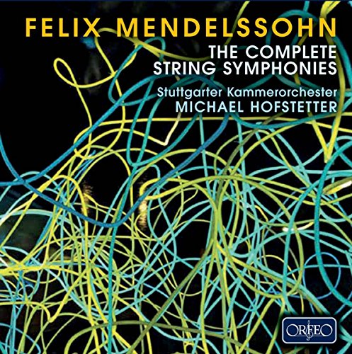 A CD cover featuring tangled blue and yellow strings against a black background.