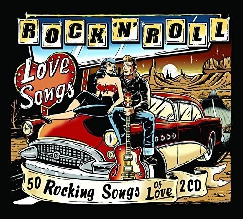 "Album cover featuring a man and woman on a red vintage car."