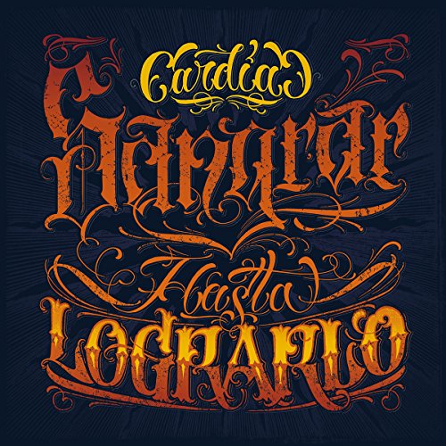 "Album cover with stylized orange and yellow text on a dark blue background."