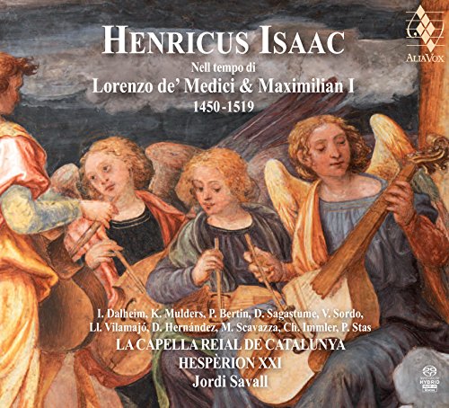 "CD cover featuring a Renaissance painting of angels playing musical instruments."