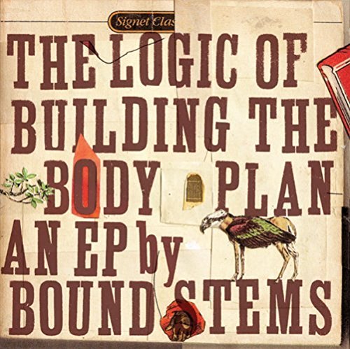 Album cover with "Bound Stems" title and illustrations on a beige background.