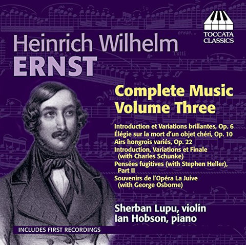 Sherban Lupuian Hobson - Ernst: Complete Music Vol. 3 [CD]