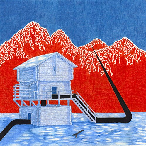 The image depicts a CD cover with a house on water and mountains behind.