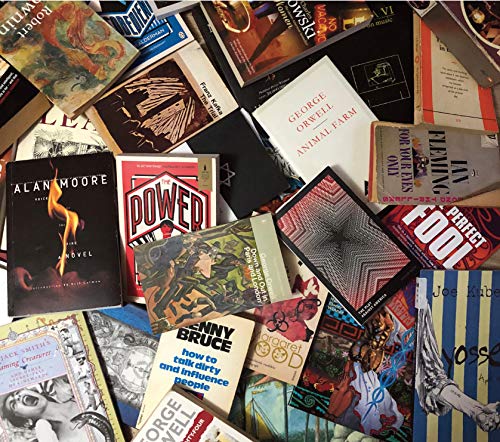 A pile of assorted books with varied covers and titles.