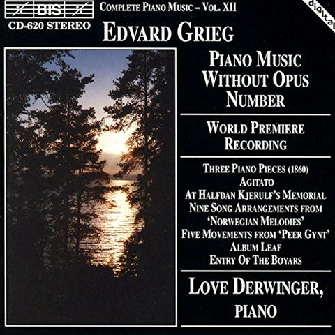 Love Derwinger - Piano Music Without Opus Number [CD]