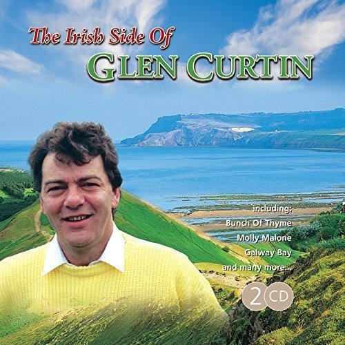 Glen Curtin CD cover featuring a man in yellow sweater with Irish landscape.