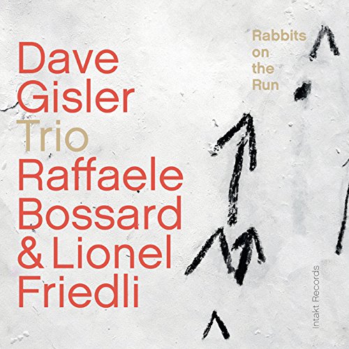 "CD cover with abstract rabbit drawing and red and beige text on white background."