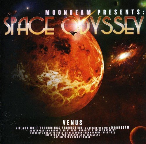The alt text for the image is: "Album cover featuring a red planet, spaceship, and stars."